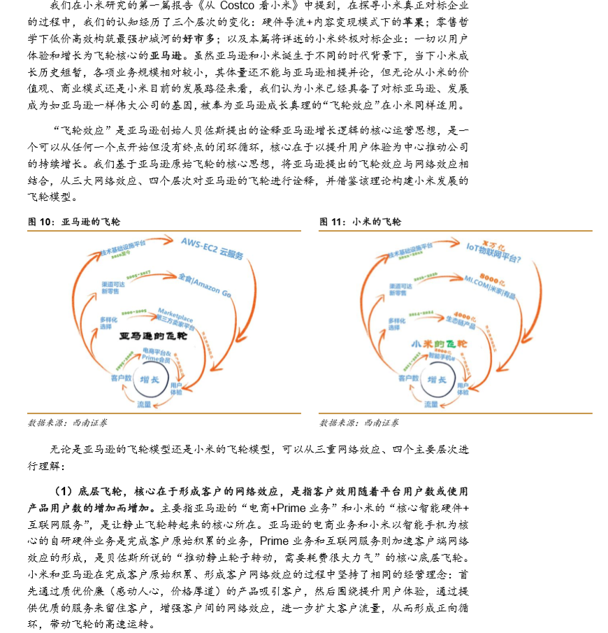 【强推小米集团(1810.HK)至买入评级的研报，目标价:30.3港元】从亚马逊飞轮看小米的护城河