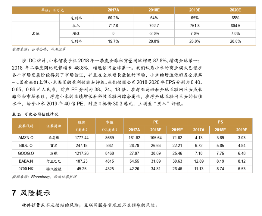 【强推小米集团(1810.HK)至买入评级的研报，目标价:30.3港元】从亚马逊飞轮看小米的护城河