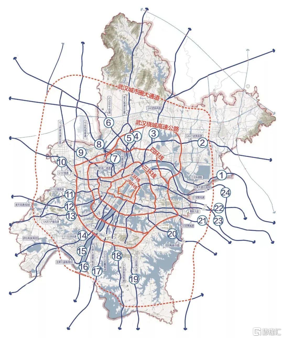 相比已开通的地铁,武汉的交通圈明显更发达.