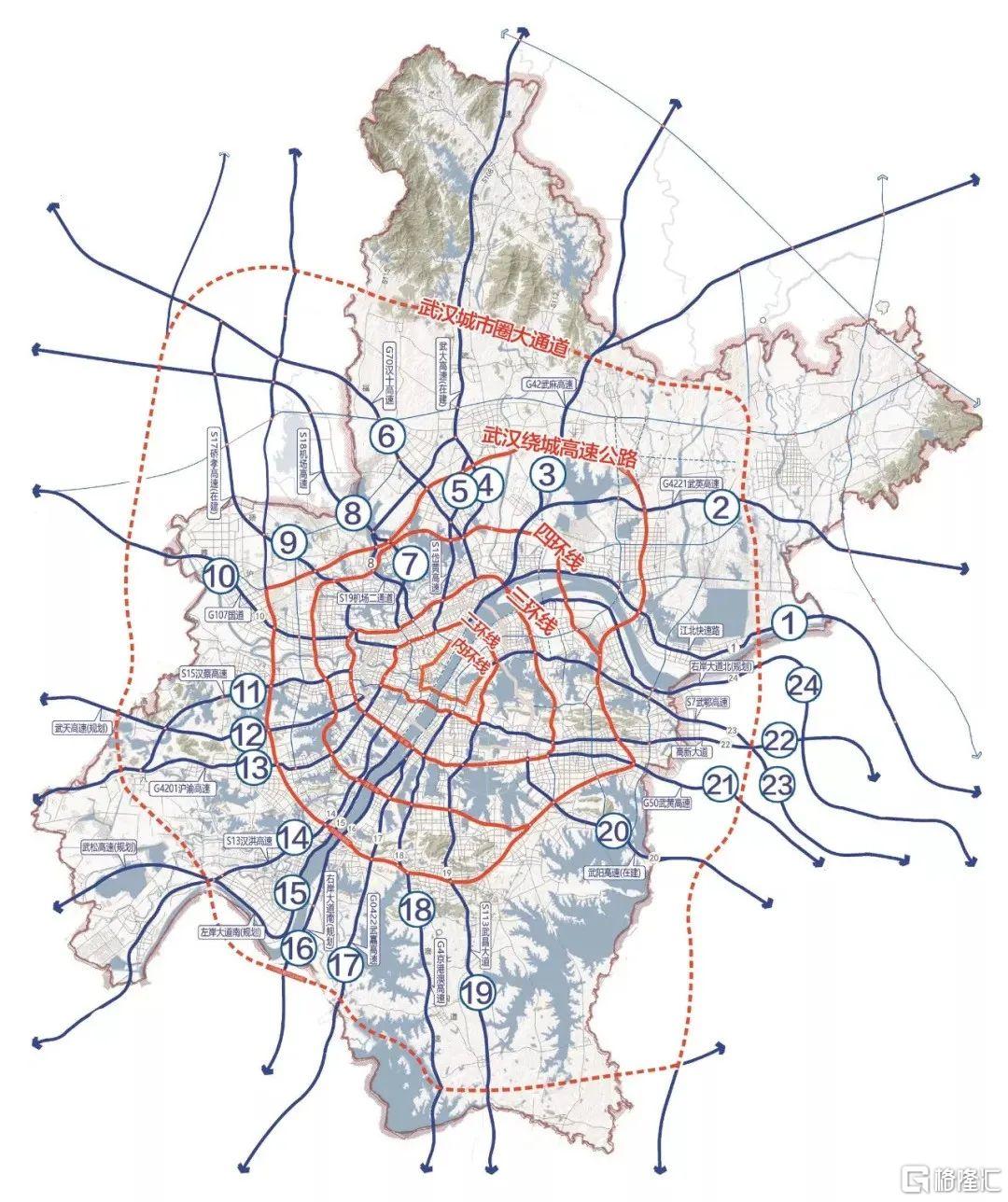 相比已开通的地铁,武汉的交通圈明显发达.