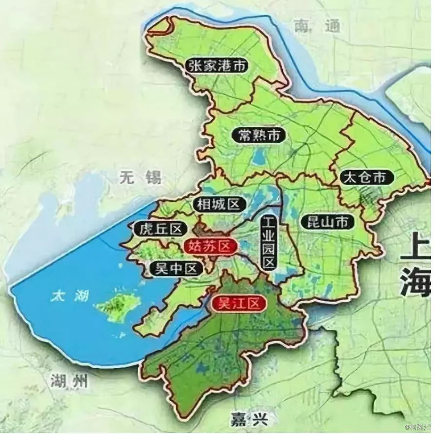 同时,从下图中也能看出,在苏州所有的区县中,张家港的整体区位与兄弟