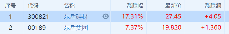 东岳集团(0189.HK)涨逾7%破顶 报27.45港元
